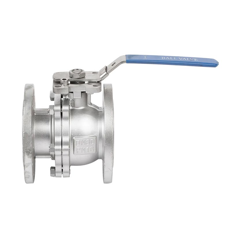PN16/40 2PC DIN Válvula de esfera de aço inoxidável flangeada com bloco de montagem direta ISO5211