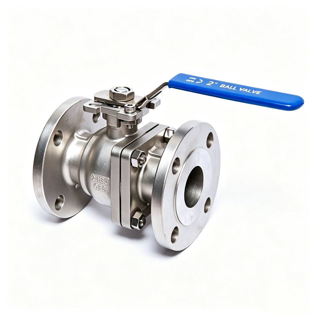 Válvula de esfera flutuante com flange de aço inoxidável ANSI CLASS150LB