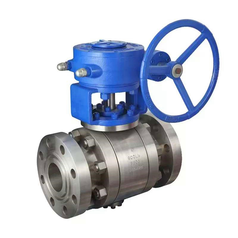 Válvulas de esfera munhão com flange de aço inoxidável forjado de 3 peças