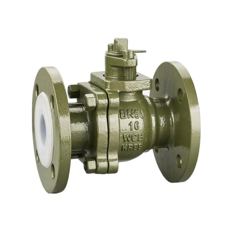 Válvula de esfera de flange forrada de fluorina
