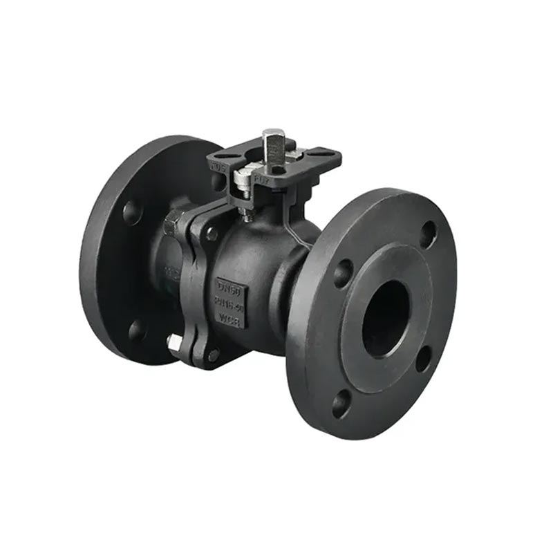 Válvula de esfera de aço carbono 2PC com flange superior ISO5211 para atuador