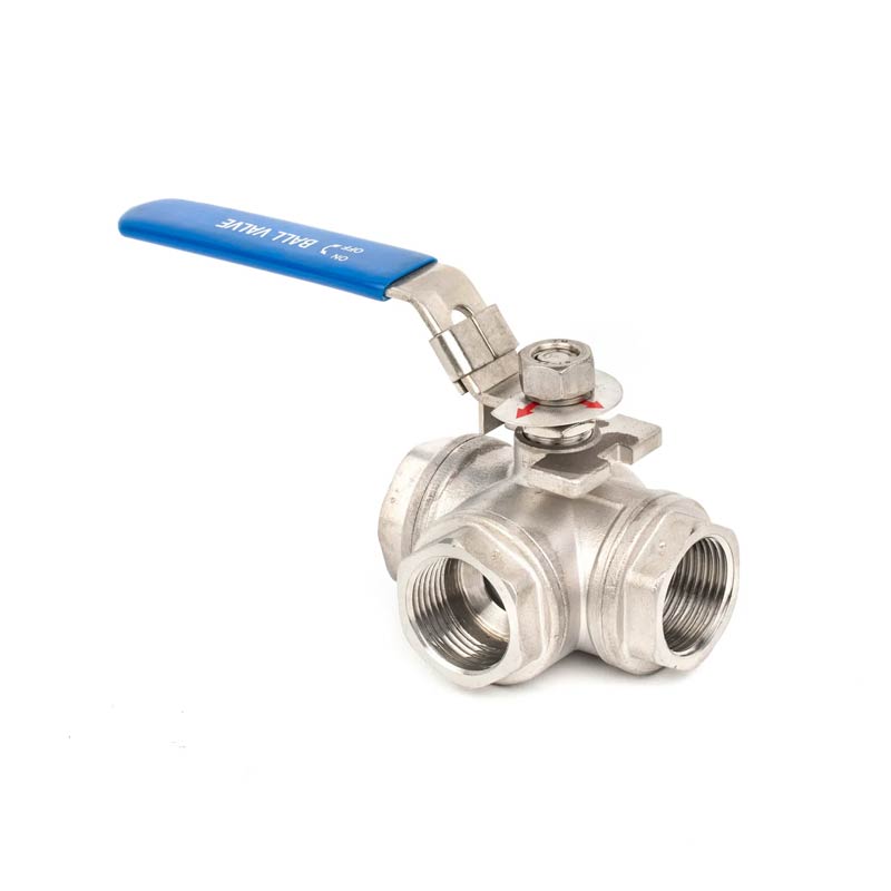 Manual Stainless Steel Threaded Three Way Ball Valve
