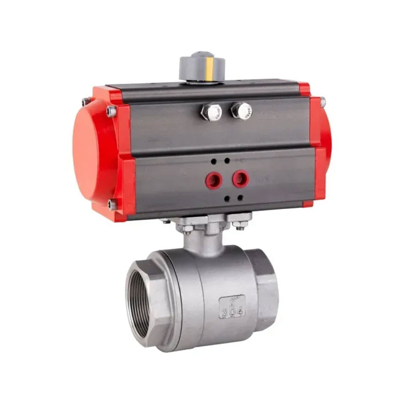 Válvula de esfera pneumática de 2-PC de aço inoxidável