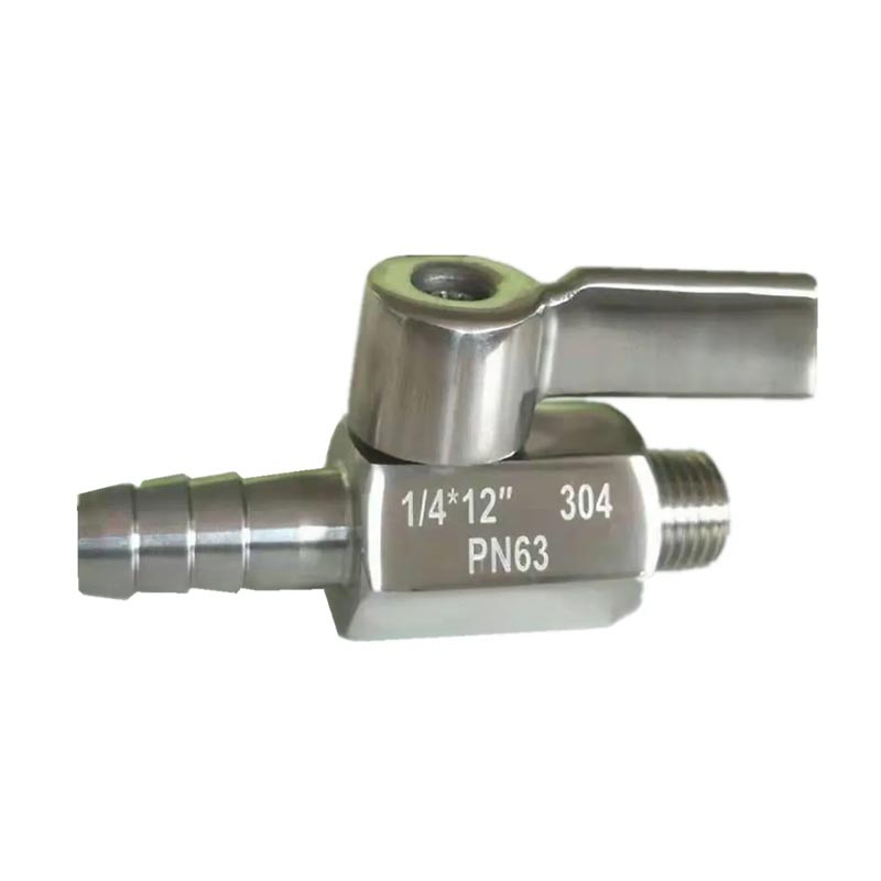 Aço inoxidável Mini válvula de mangueira de aço rosqueado